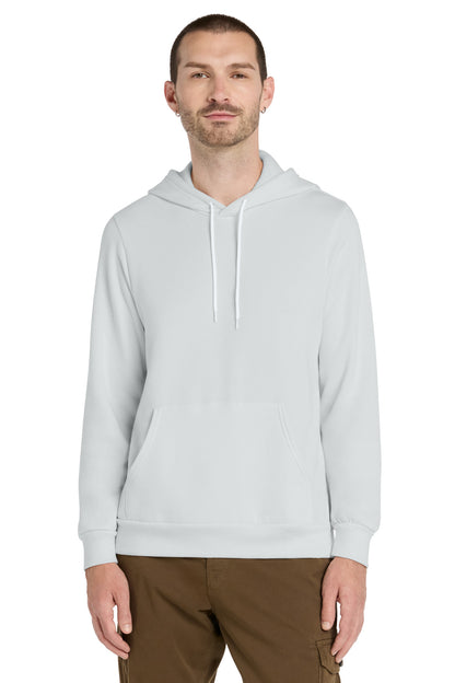 Front View of Silver BELLA+CANVAS Unisex Sponge Fleece Pullover Hoodie. BC3719 plain