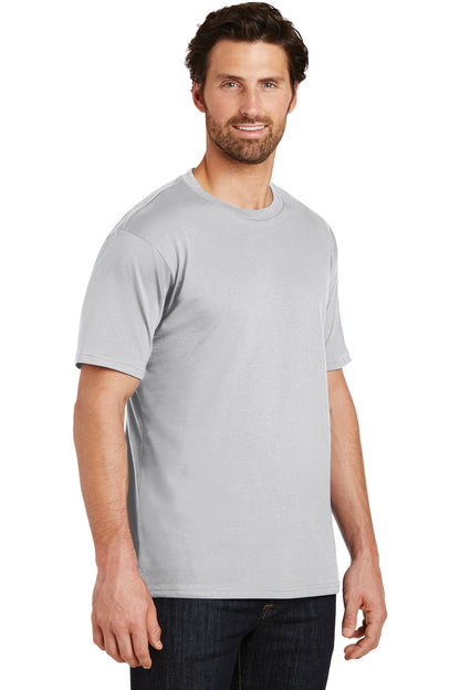 Front View of Silver District Perfect Weight Tee. DT104 plain
