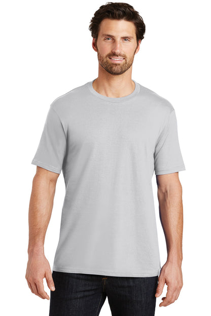 Front View of Silver District Perfect Weight Tee. DT104 plain