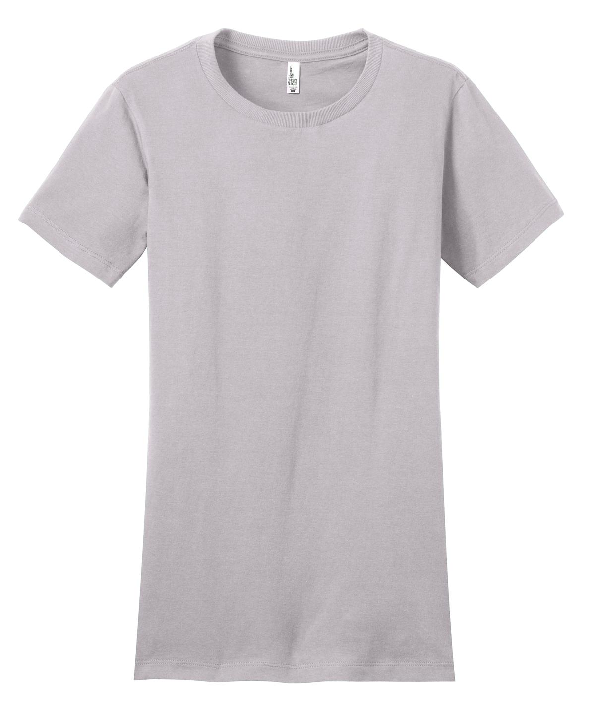 Front View of Silver District Women's Fitted The Concert Tee DT5001 plain