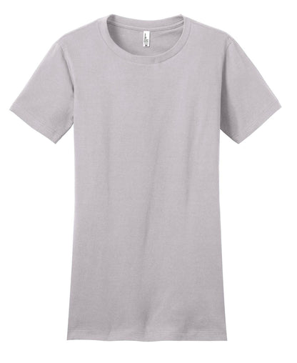 Front View of Silver District Women's Fitted The Concert Tee DT5001 plain