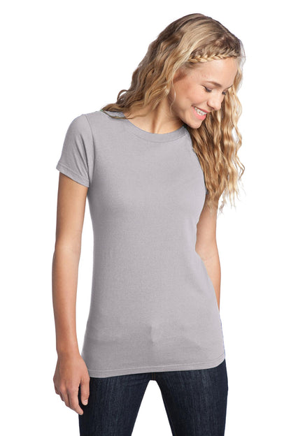 Front View of Silver District Women's Fitted The Concert Tee DT5001 plain