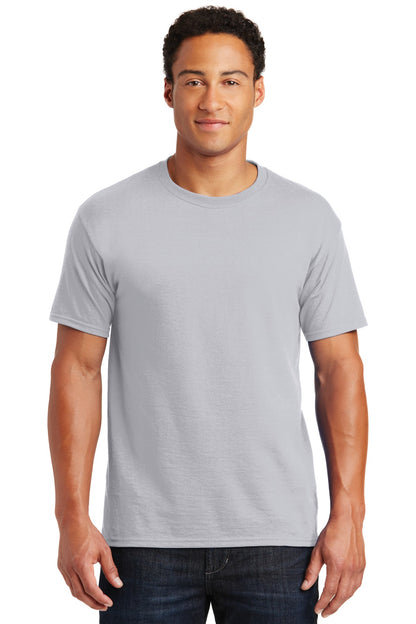 Front View of Silver Jerzees - Dri-Power 50/50 Cotton/Poly T-Shirt. 29M plain