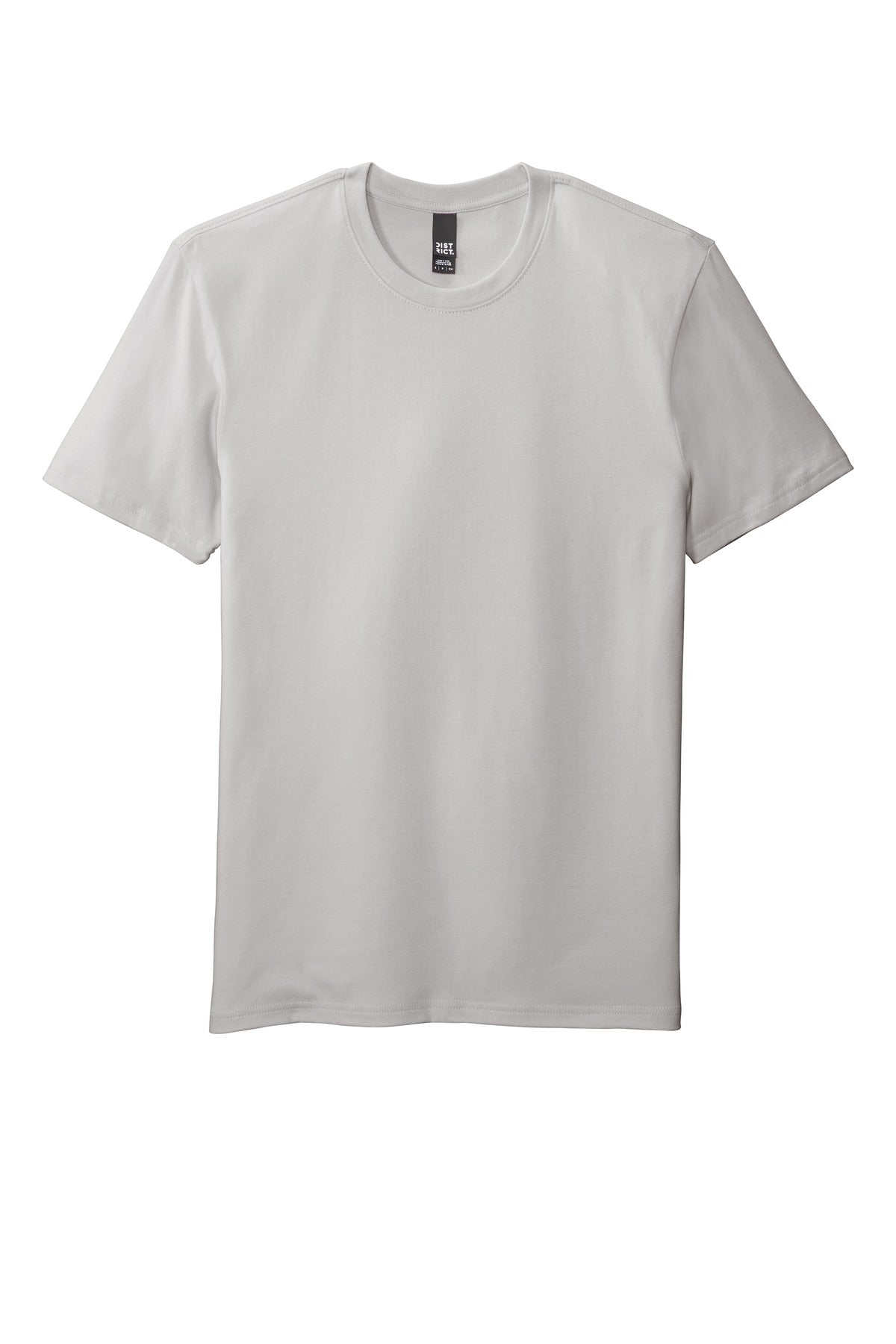 Front View of Silver Mist District Flex Tee DT7500 plain