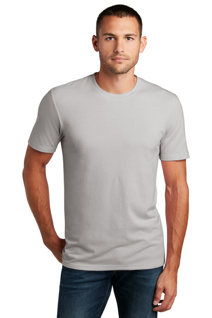 Front View of Silver Mist District Flex Tee DT7500 plain