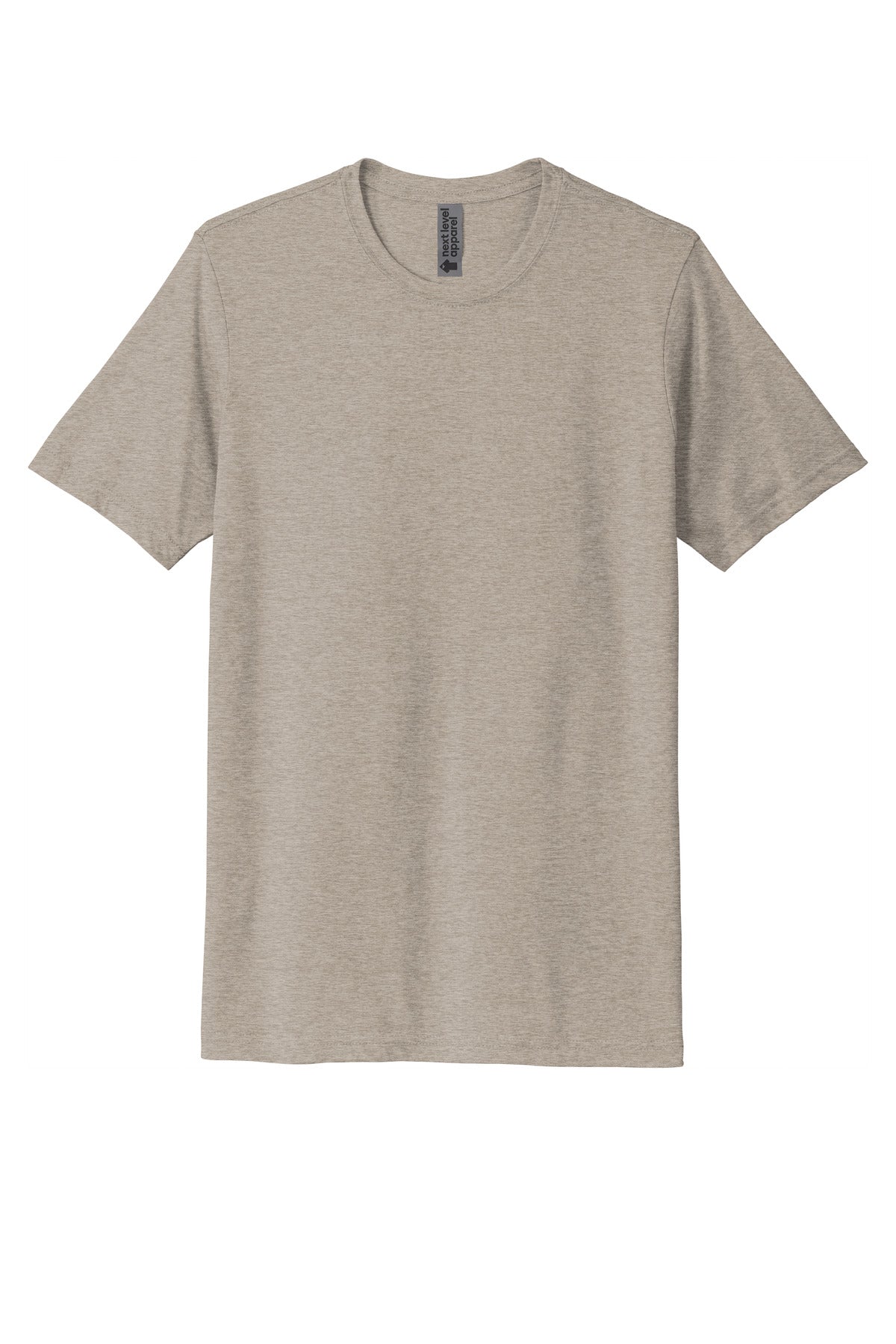 Front View of Silver Next Level Apparel Adult Poly/Cotton Tee. NL6200 plain