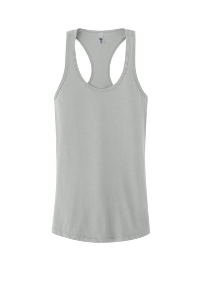 Front View of Silver Next Level Apparel Women's Ideal Racerback Tank NL1533 plain