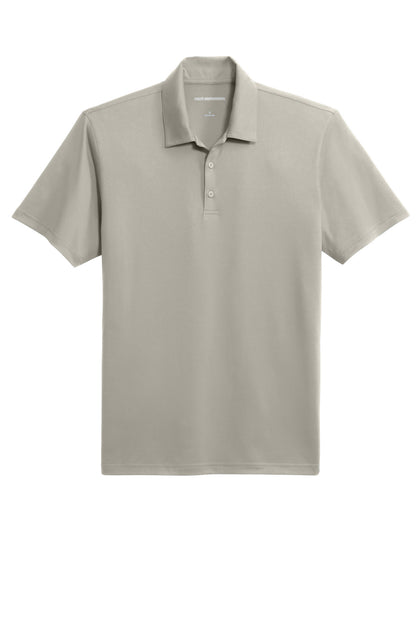 Front View of Silver Port Authority Performance Staff Polo K398 plain
