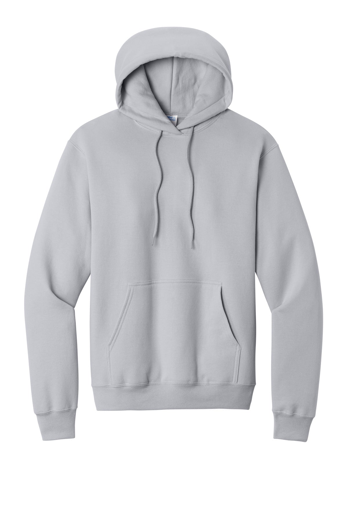 Front View of Silver Port & Co Core Fleece Pullover Hooded Sweatshirt. PC78H plain