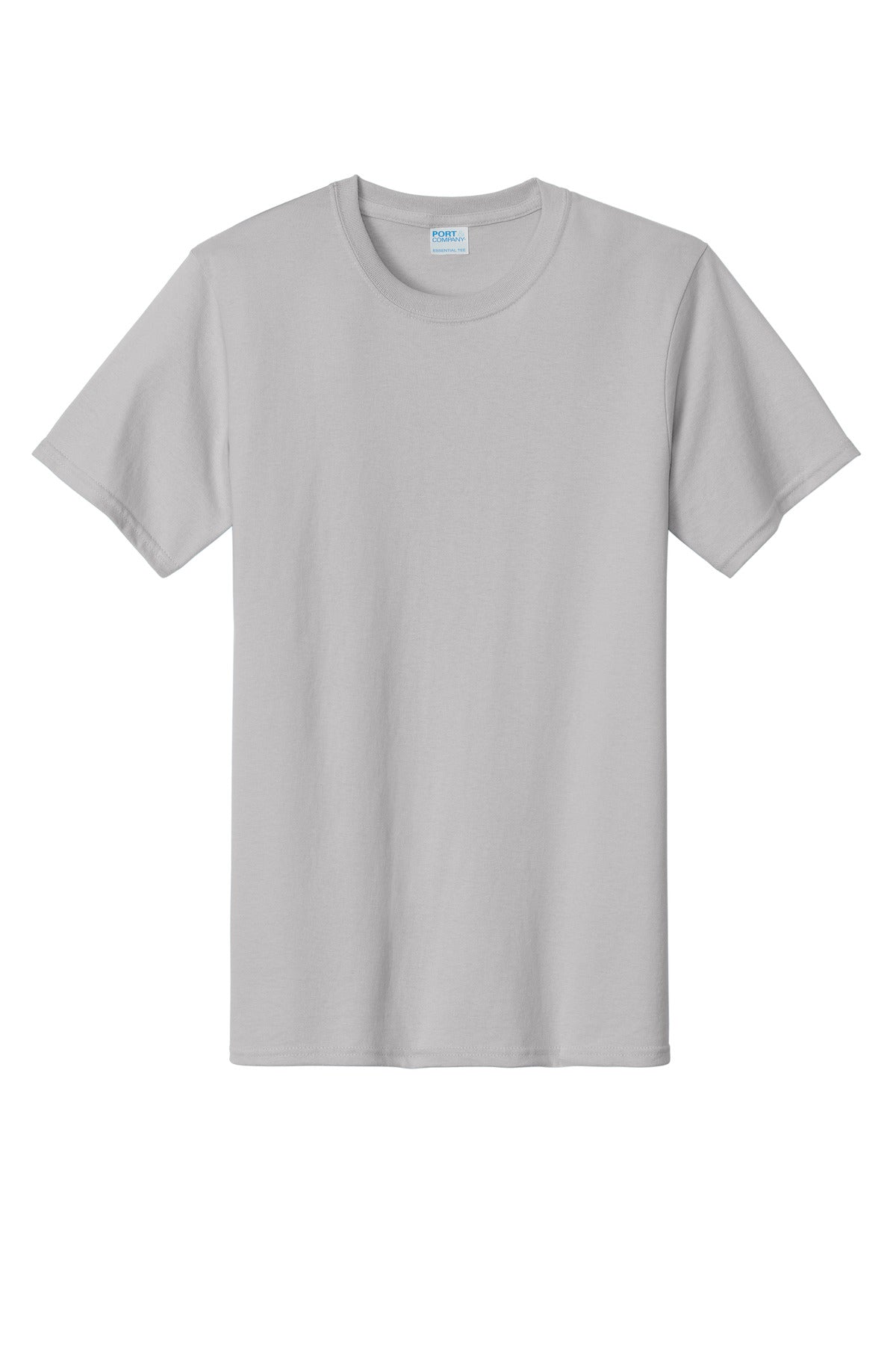 Front View of Silver Port & Co Essential Tee. PC61 plain
