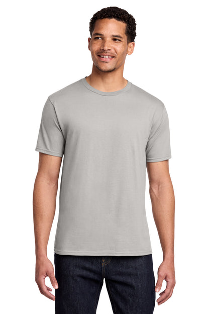 Front View of Silver Port & Co Fan Favorite Tee. PC450 plain
