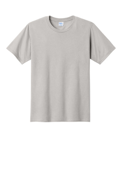 Front View of Silver Port & Co Fan Favorite Tee. PC450 plain