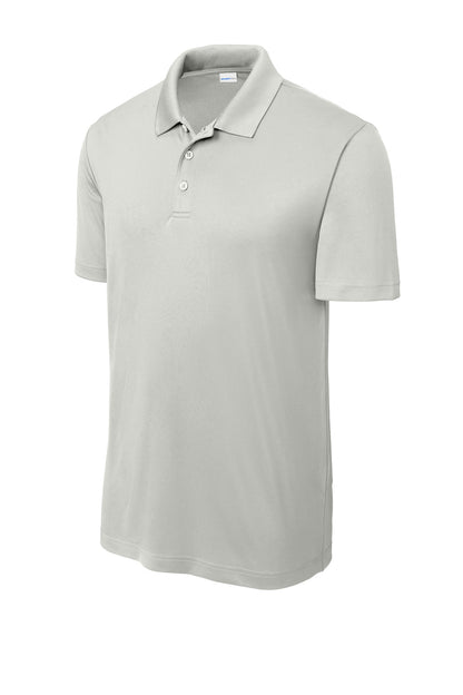 Front View of Silver Sport-Tek PosiCharge Re-Compete Polo ST725 plain