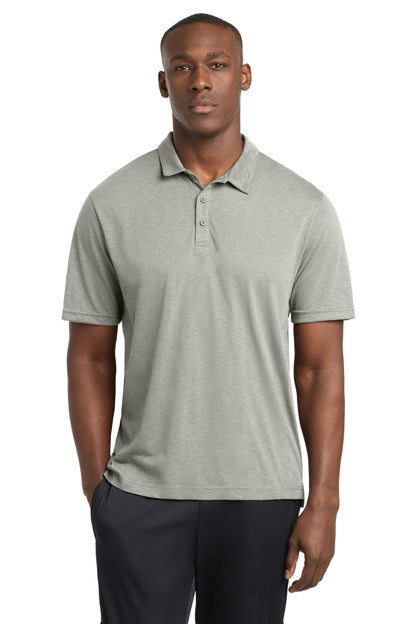 Front View of Silver Sport-Tek PosiCharge Strive Polo ST530 plain