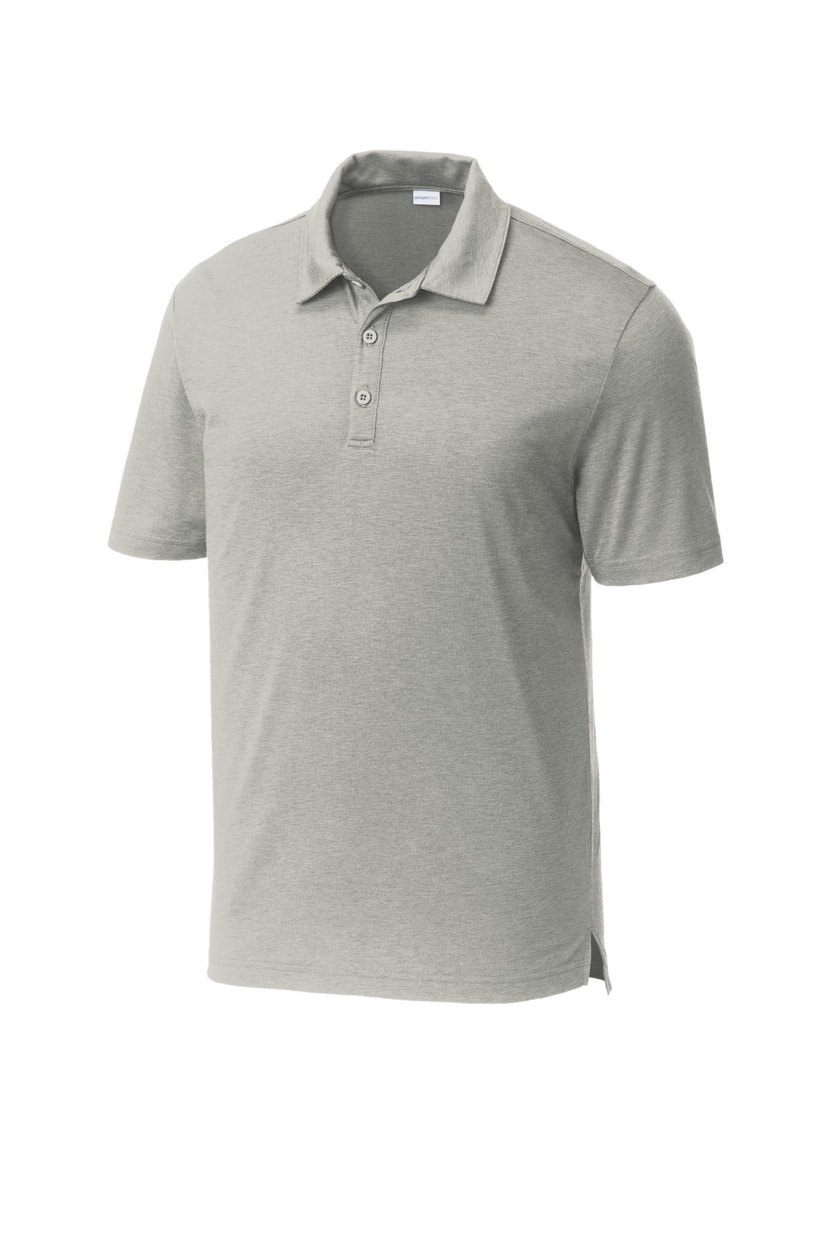 Front View of Silver Sport-Tek PosiCharge Strive Polo ST530 plain