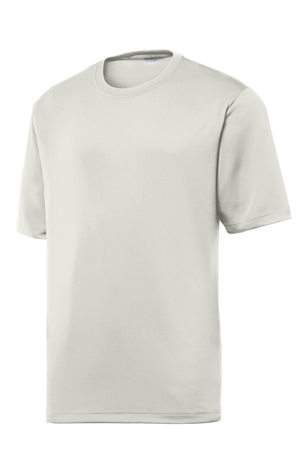 Front View of Silver Sport-Tek PosiCharge Tough Tee . ST320 plain