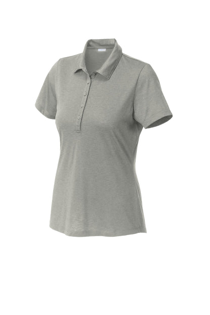 Front View of Silver Sport-Tek Women's PosiCharge Strive Polo. LST530 plain