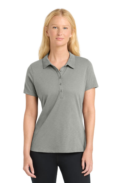 Front View of Silver Sport-Tek Women's PosiCharge Strive Polo. LST530 plain