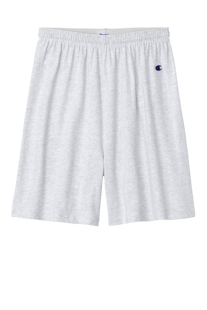 Front View of SilverGrey Champion Cotton Gym Short 8187 plain