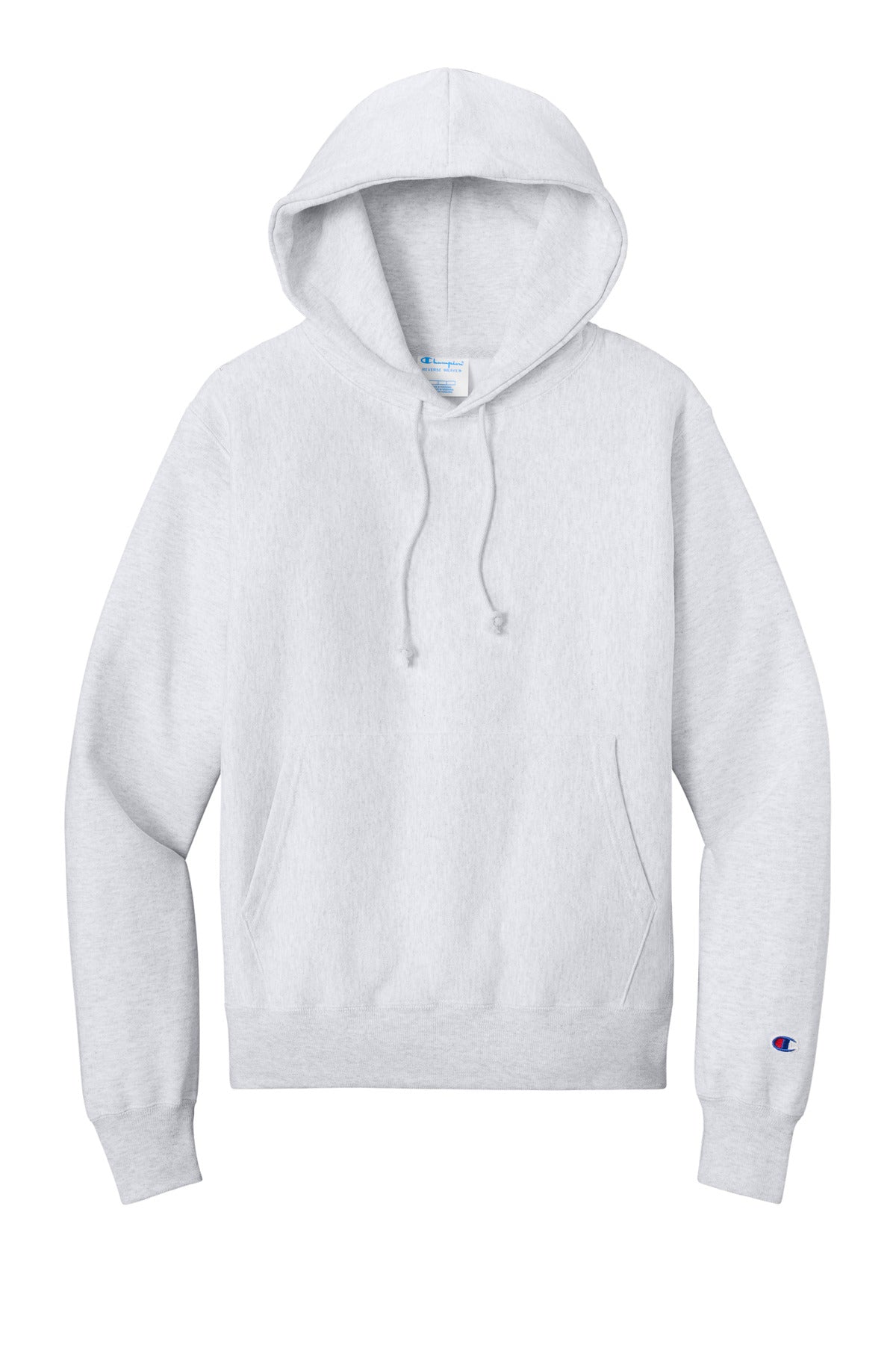 Front View of SilverGrey Champion Reverse Weave Hooded Sweatshirt S101