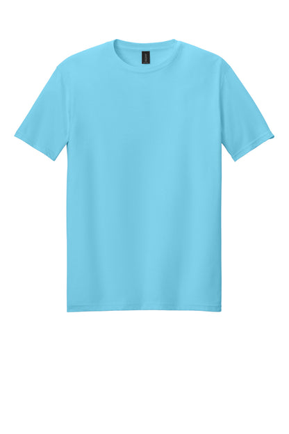 Front View of Sky Gildan Softstyle T-Shirt. 64000 plain