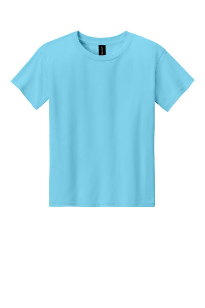 Front View of Sky Gildan Youth Light Cotton Tee 3000B plain