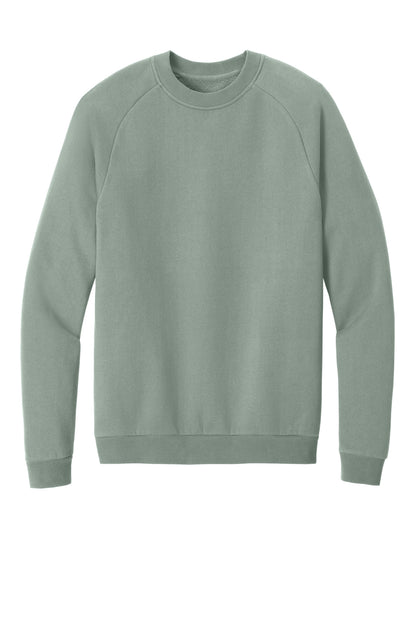 Front View of SlateGreen District Cloud Fleece Crew DT7804 plain