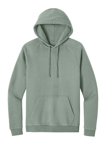 Front View of SlateGreen District Cloud Fleece Hoodie DT7800 plain