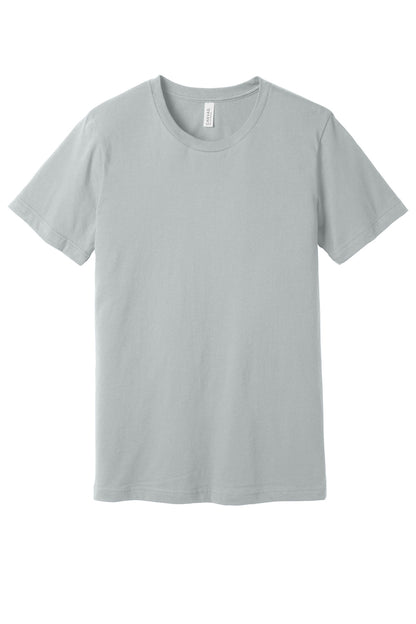 Front View of SldAthGrey BELLA+CANVAS Unisex Jersey Short Sleeve Tee. BC3001 plain