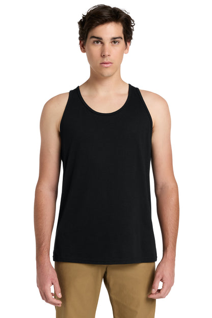 Front View of SldBkBlend BELLA+CANVAS Unisex Heather CVC Tank BC3480CVC plain