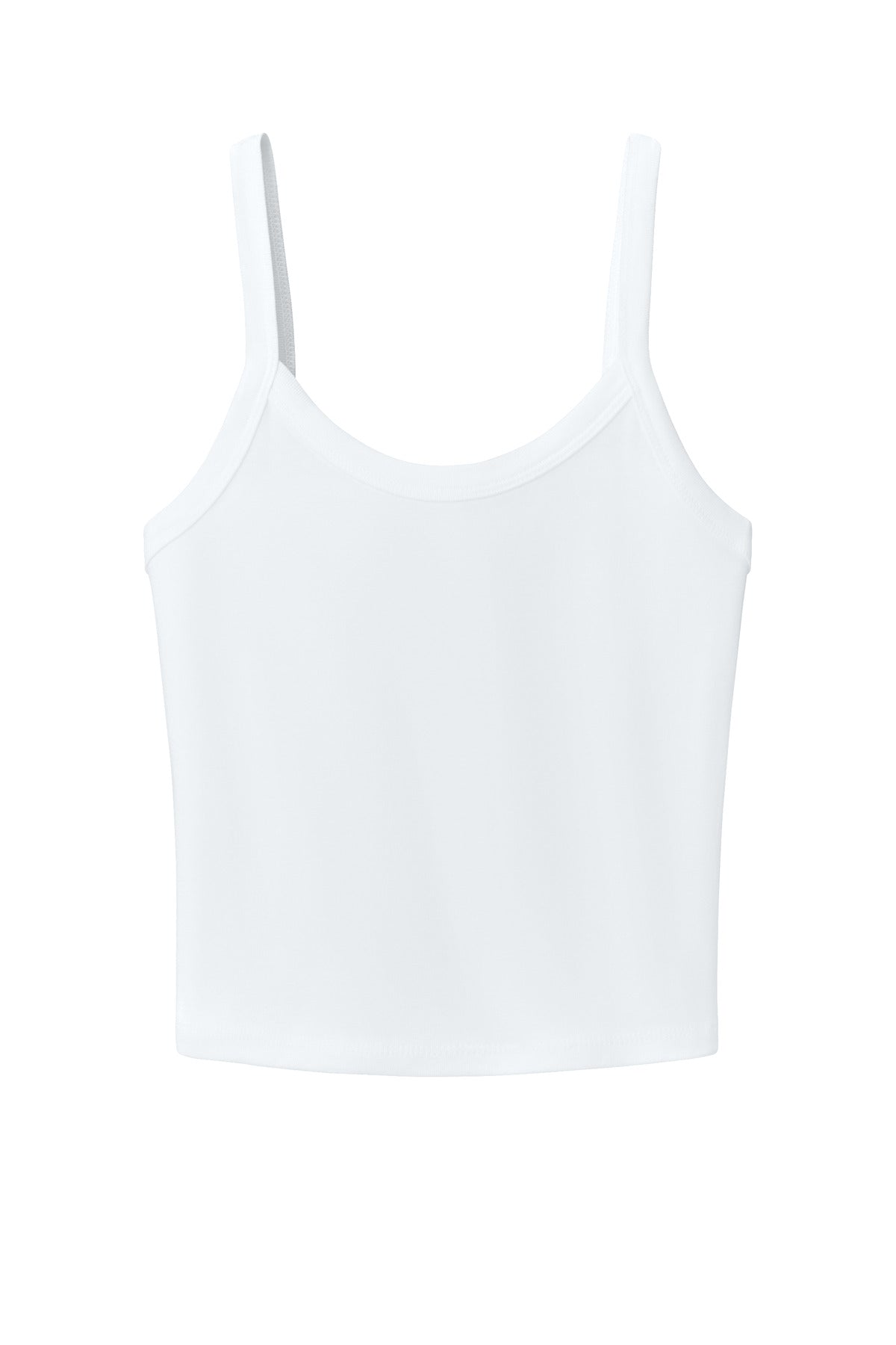 Front View of SldWhBlend BELLA+CANVAS Women's Micro Rib Spaghetti Strap Tank BC1012 plain