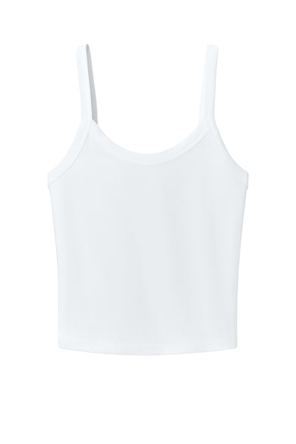Front View of SldWhBlend BELLA+CANVAS Women's Micro Rib Spaghetti Strap Tank BC1012 plain