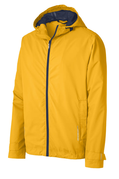 Front View of Slicker Yellow Port Authority Northwest Slicker. J7710 plain