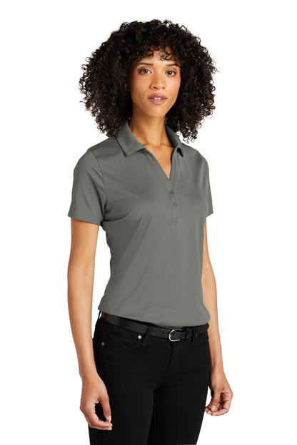 Front View of SmokeGrey Port Authority Women's C-FREE Performance Polo LK863 plain
