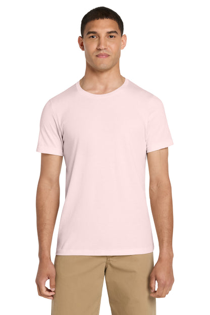 Front View of Soft Pink BELLA+CANVAS Unisex Jersey Short Sleeve Tee. BC3001 plain