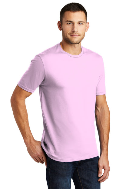 Front View of Soft Purple District Perfect Weight Tee. DT104 plain