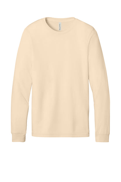 Front View of SoftCream BELLA+CANVAS Unisex Jersey Long Sleeve Tee. BC3501 plain