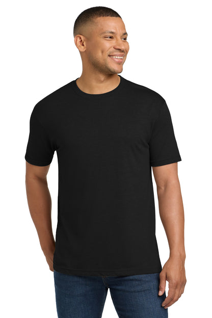 Front View of SolidBlack Next Level Apparel Adult Tri-Blend Tee. NL6010 plain