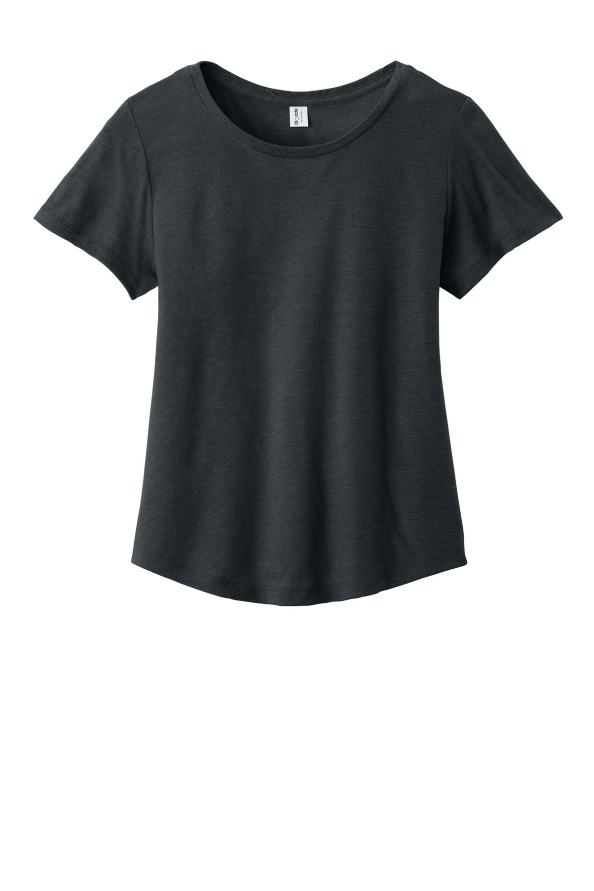 Front View of SpaceBlack Allmade Women's Relaxed Tri-Blend Scoop Neck Tee AL2015 plain