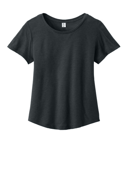 Front View of SpaceBlack Allmade Women's Relaxed Tri-Blend Scoop Neck Tee AL2015 plain