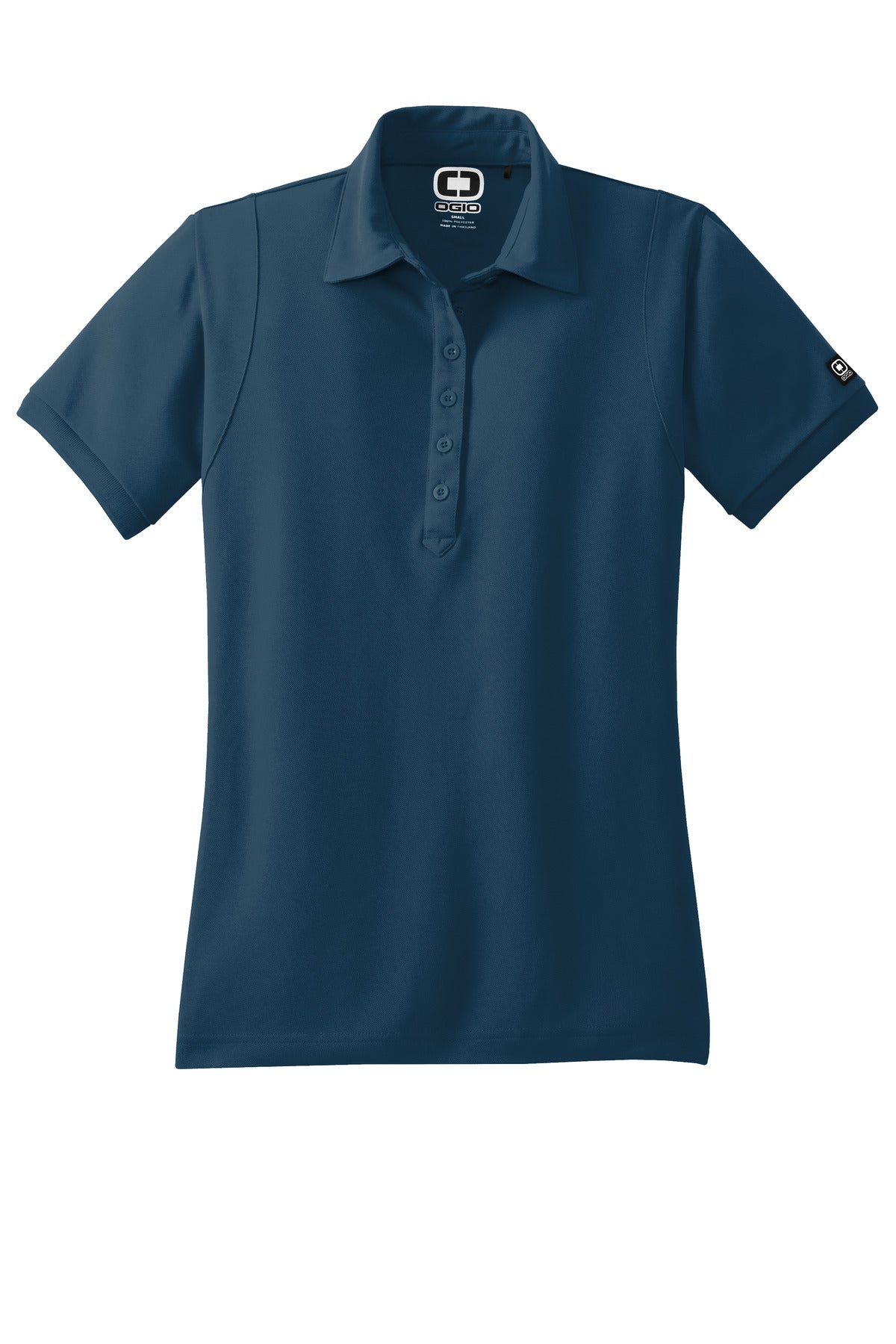 Front View of Spar Blue OGIO - Jewel Polo. LOG101 plain