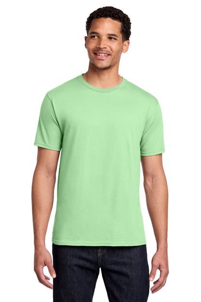 Front View of Spearmint Port & Co Fan Favorite Tee. PC450 plain