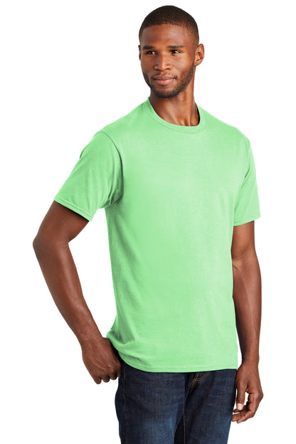Front View of Spearmint Port & Co Fan Favorite Tee. PC450 plain