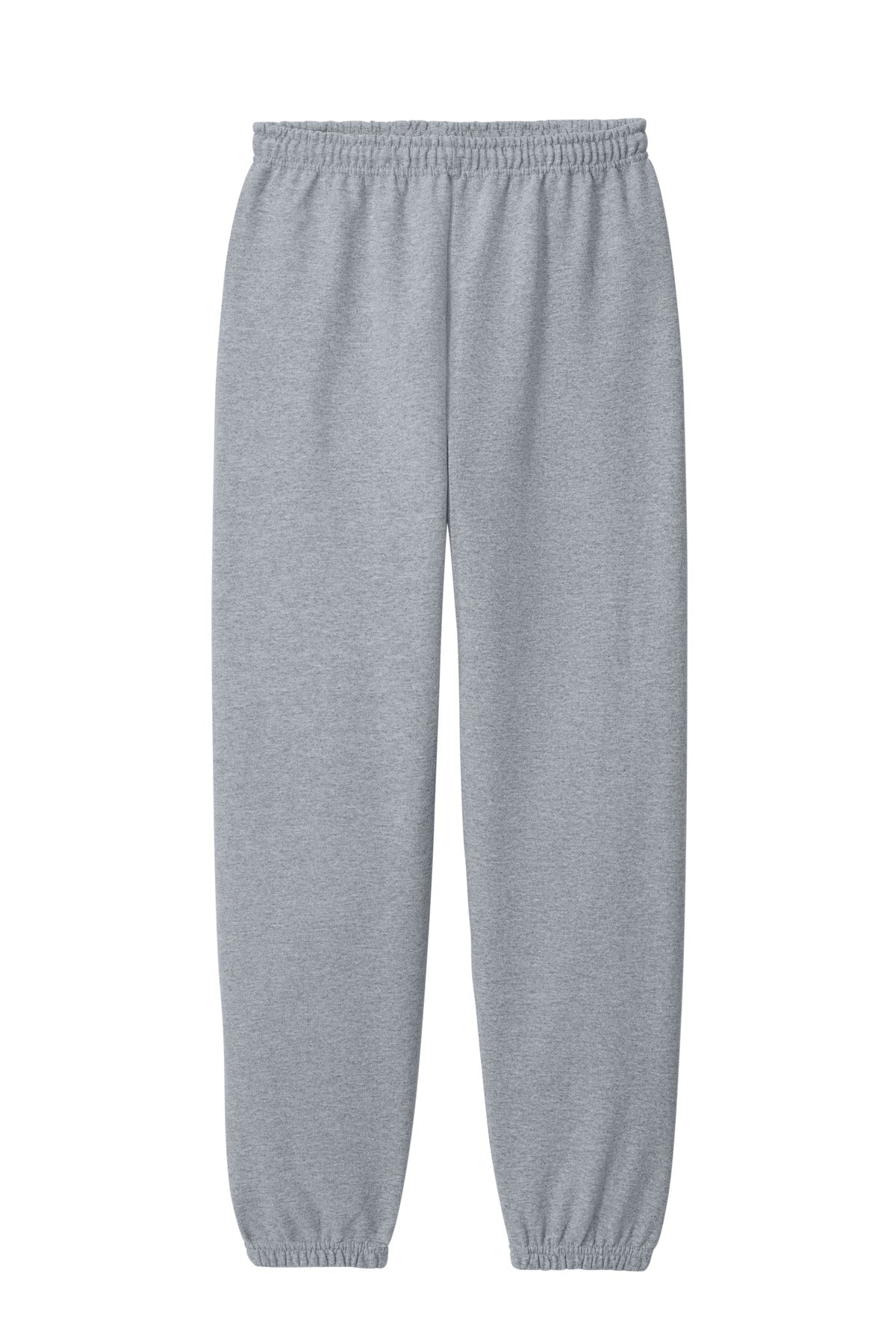Front View of Sport Grey Gildan Heavy Blend Sweatpant. 18200 plain