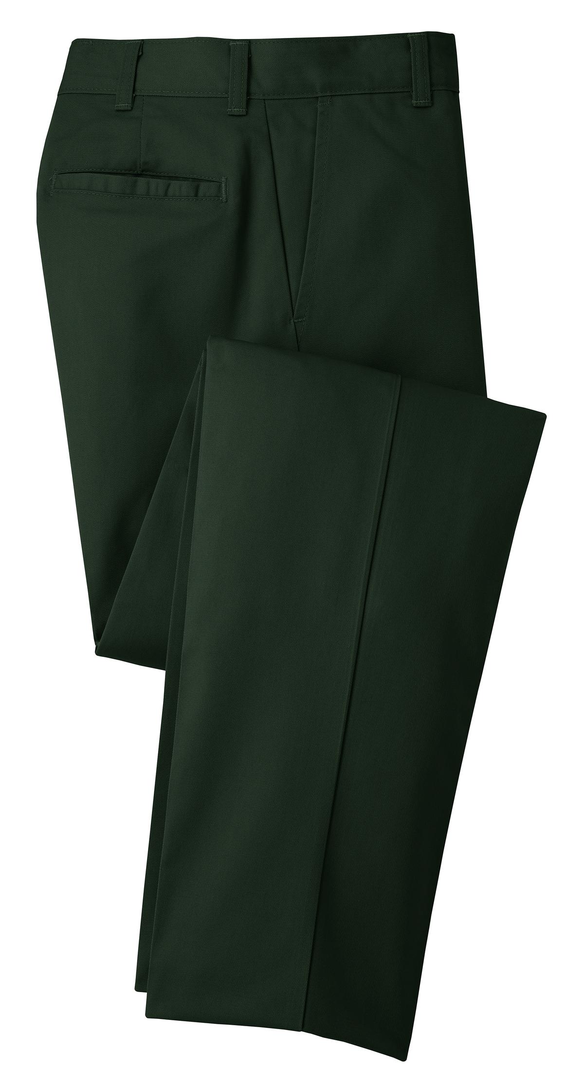 Front View of Spruce Green Red Kap Industrial Work Pant. PT20 plain