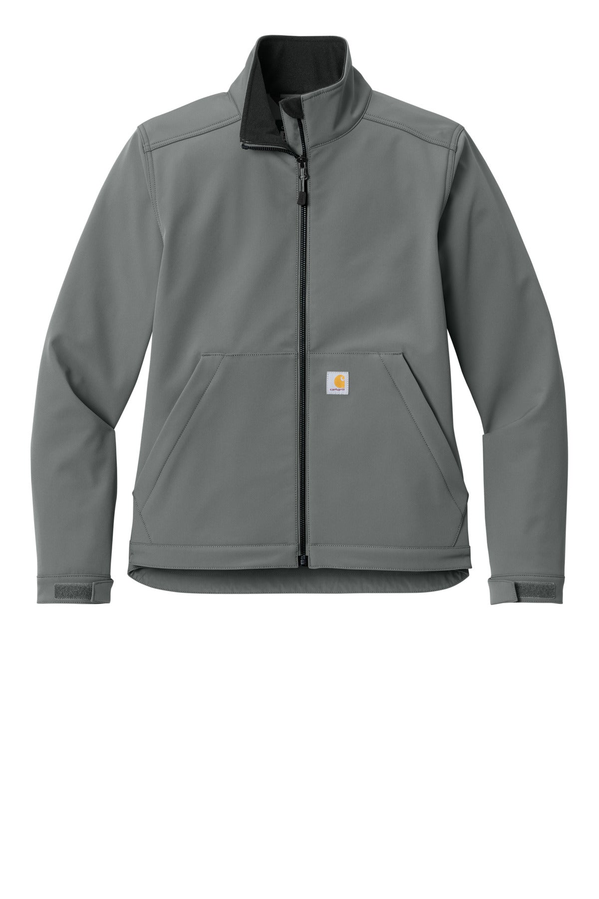 Front View of Steel Carhartt Women's Rain Defender Soft Shell Jacket CT107115 plain