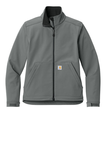 Front View of Steel Carhartt Women's Rain Defender Soft Shell Jacket CT107115 plain