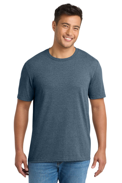 Front View of SteelBlHtr Port & Co Tri-Blend Tee. PC330 plain