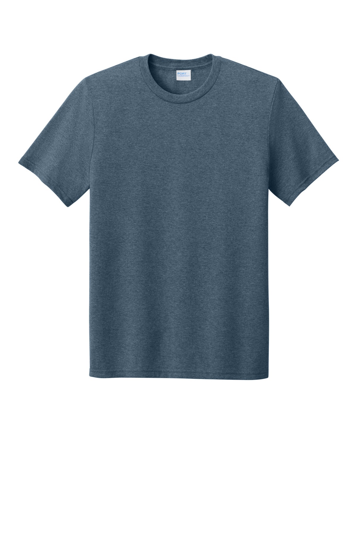 Front View of SteelBlHtr Port & Co Tri-Blend Tee. PC330 plain