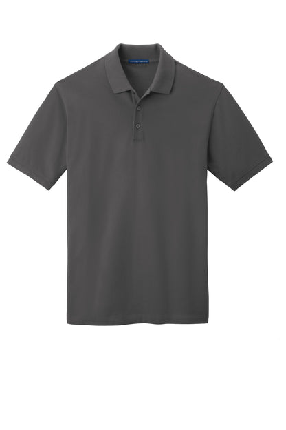 Front View of Sterling Grey Port Authority Tall EZCotton Polo TK8000 plain